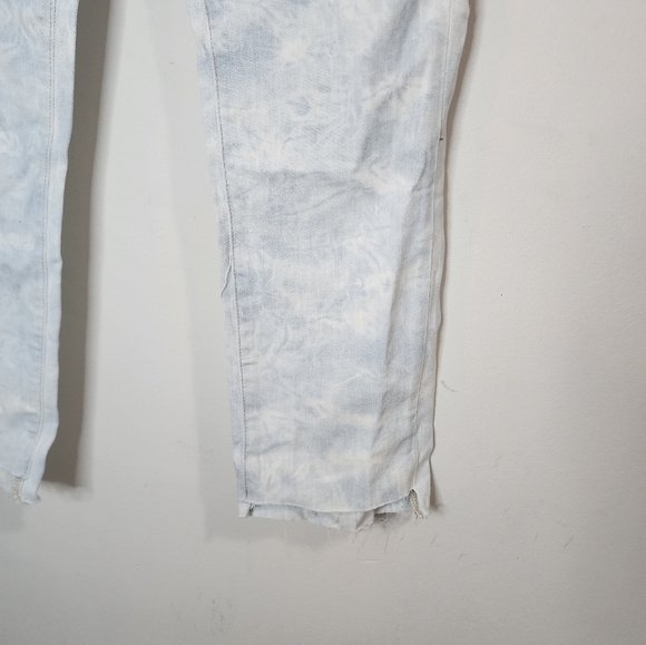 Paige‎ Hoxton Ankle Peg Step Hem Flaw Straight Leg Women 26 Tie Dye Splotch Jean - Picture 10 of 11